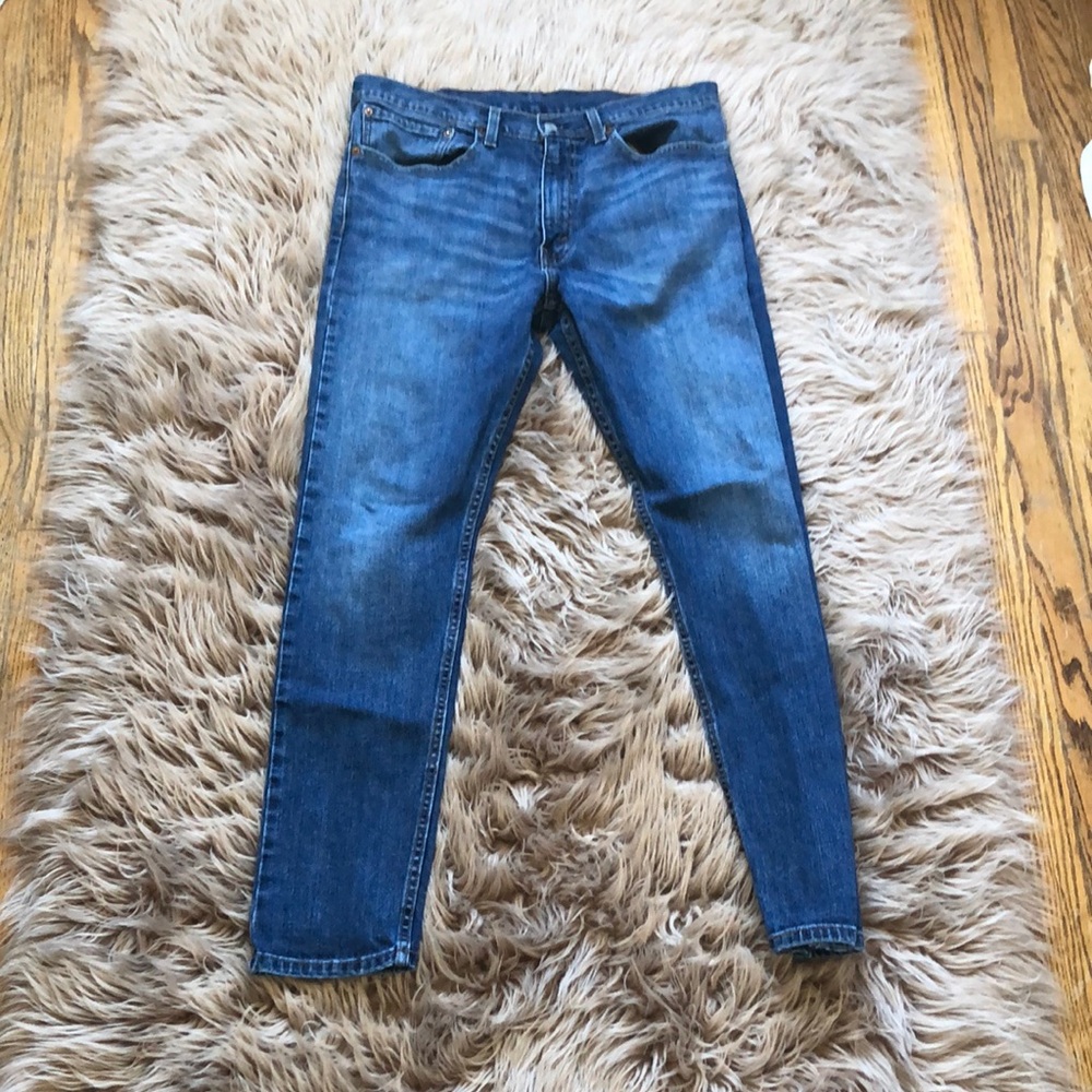 Levi's Blue Skinny Jeans with Faded Details